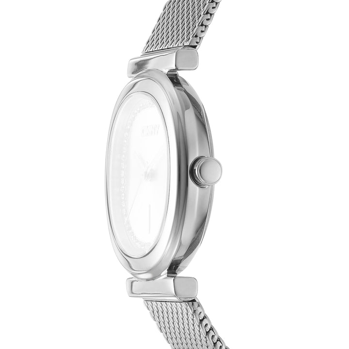 DKNY EVENING Women's Silver Dial Stainless Steel Watch