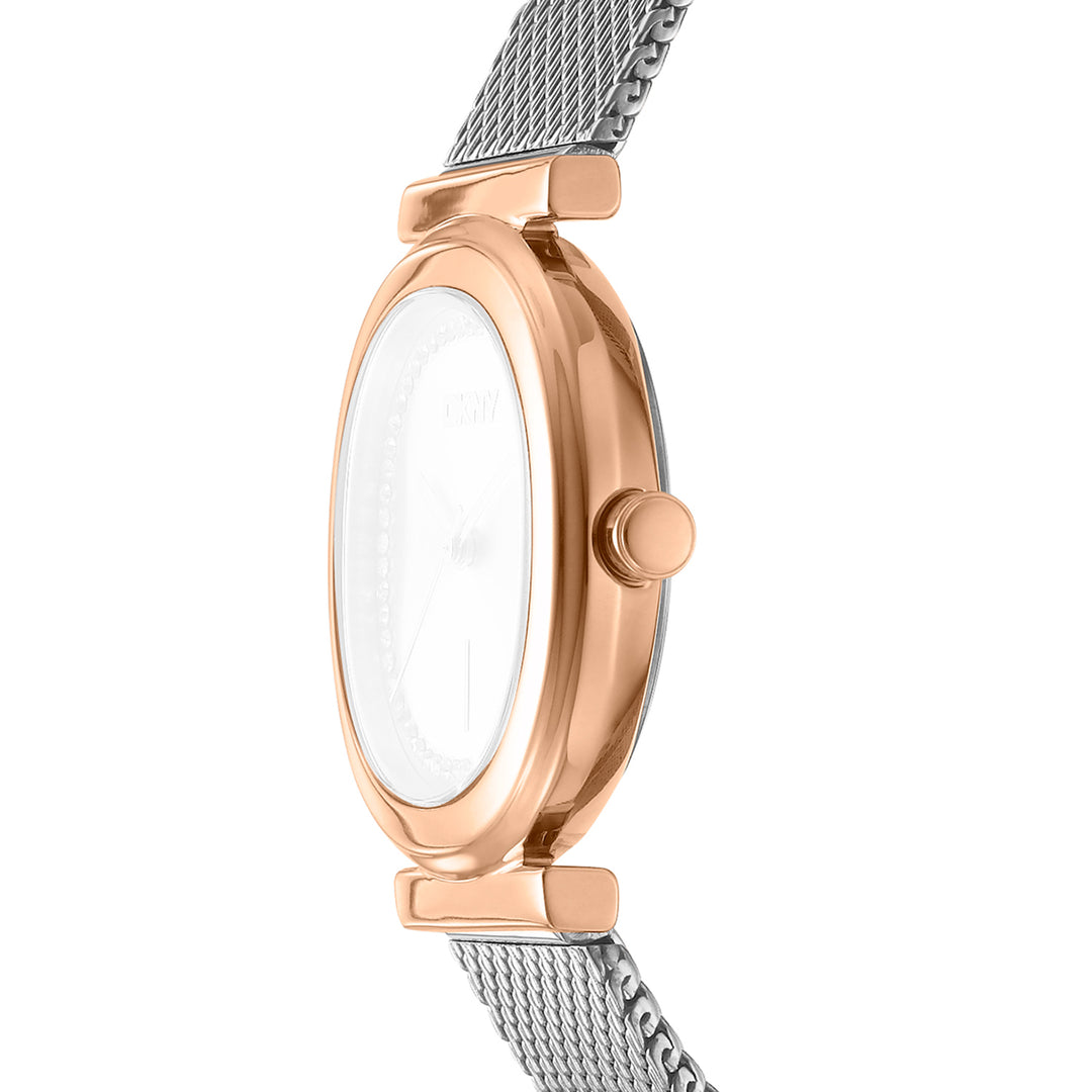 DKNY EVENING Women's Silver Dial Stainless Steel Watch