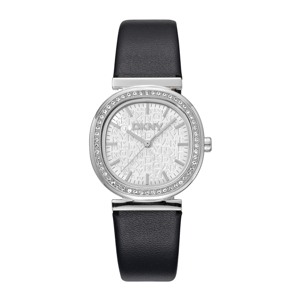 DKNY Evening Women's Silver Dial Leather Strap Watch