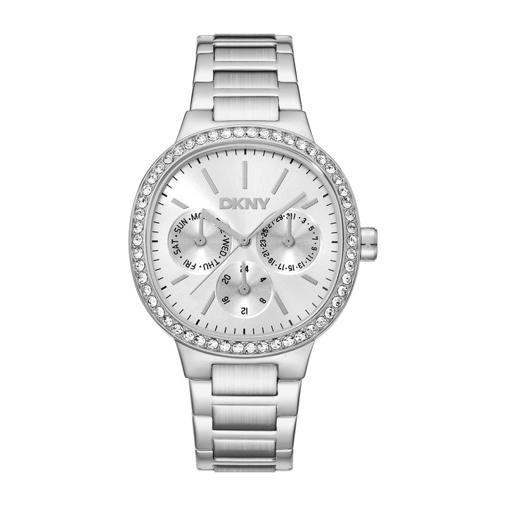 DKNY EVENING Women's Silver Dial Stainless Steel Watch