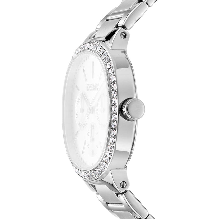 DKNY EVENING Women's Silver Dial Stainless Steel Watch