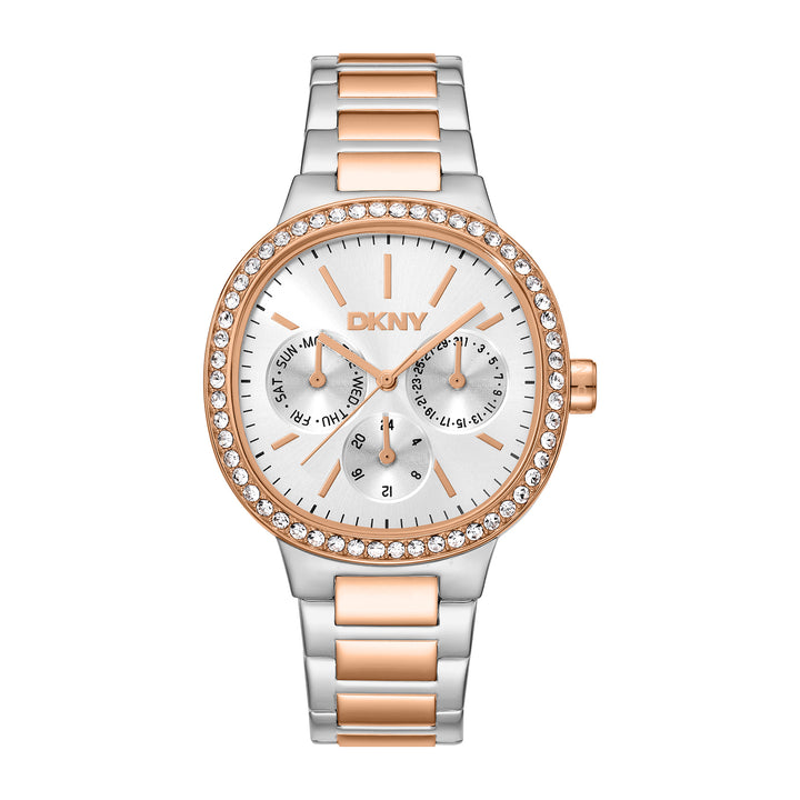 DKNY EVENING Women's Silver Dial Stainless Steel Watch