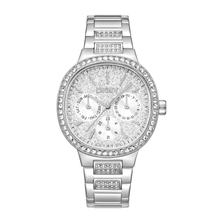 DKNY EVENING Women's Silver Dial Stainless Steel Watch