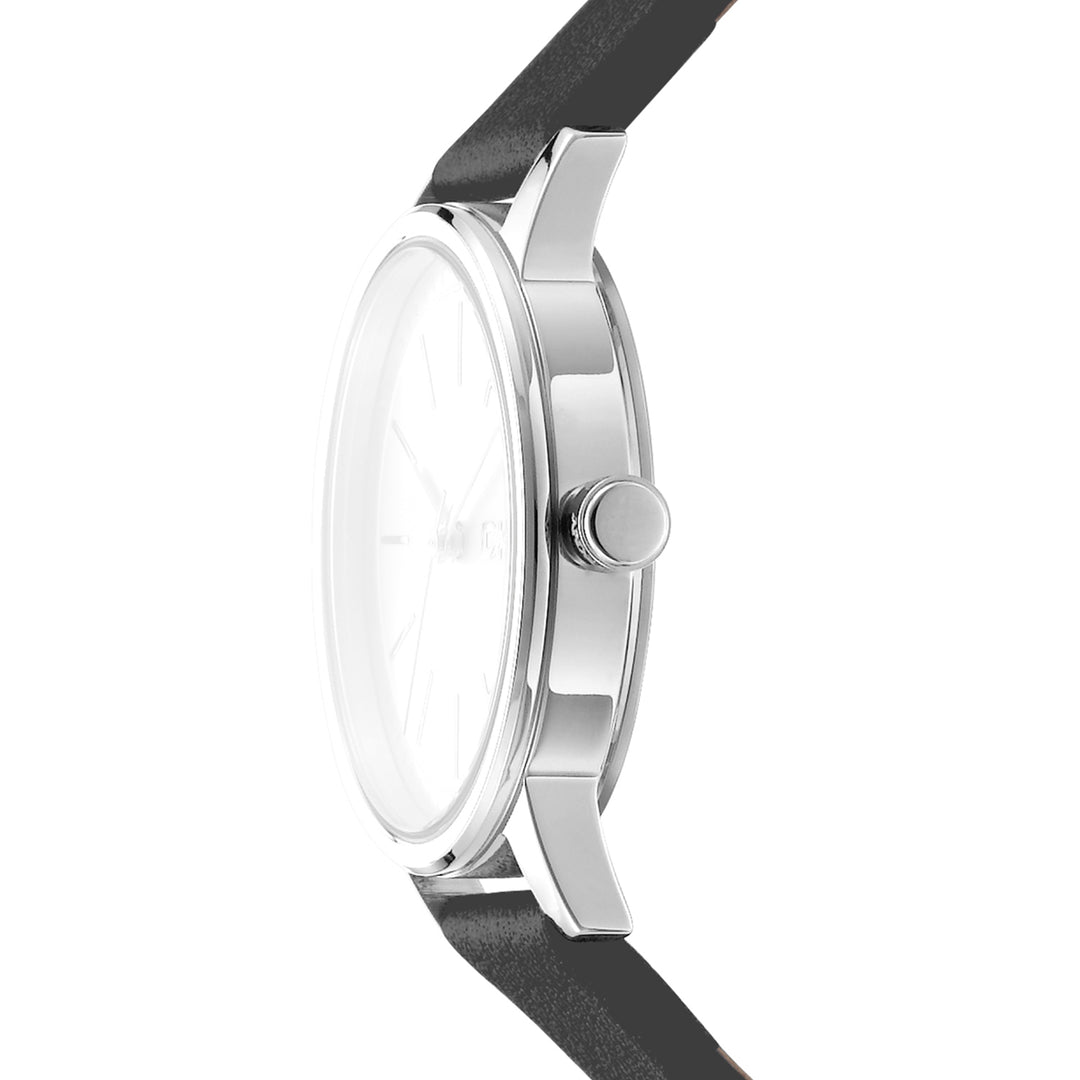 DKNY URBAN Women's Silver Dial Leather Strap Watch