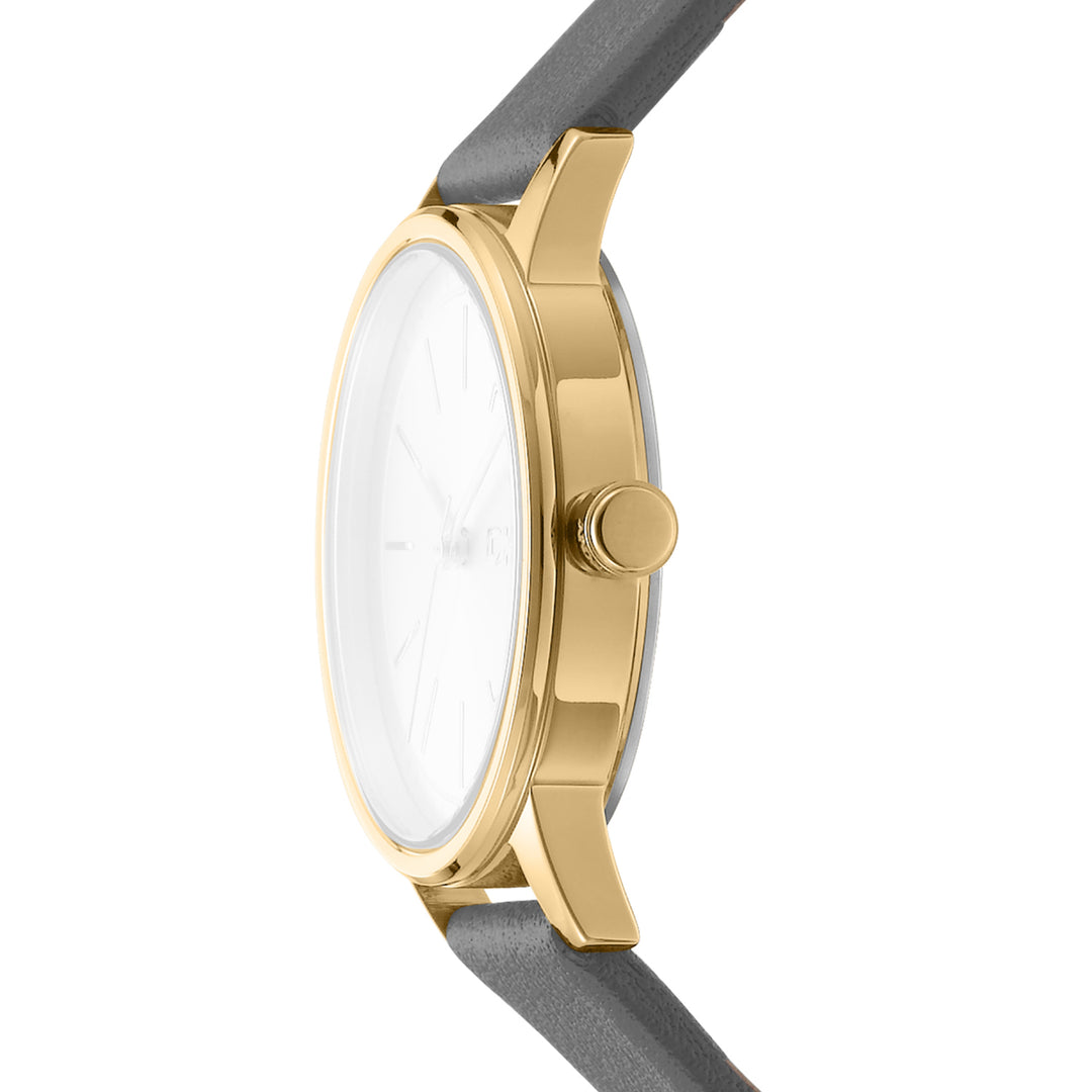 DKNY URBAN Women's Champagne Dial Leather Strap Watch