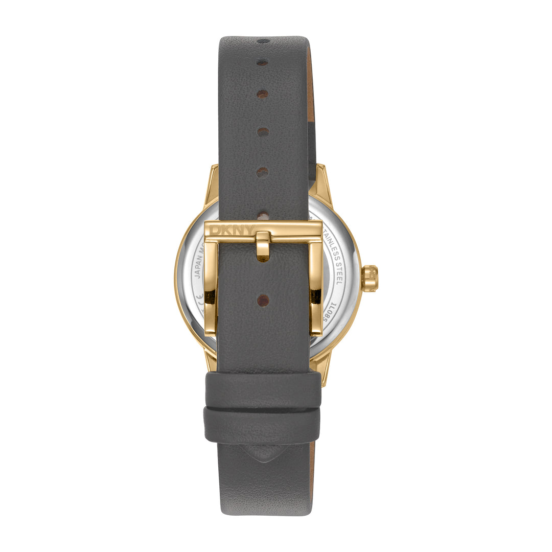 DKNY URBAN Women's Champagne Dial Leather Strap Watch