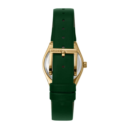 DKNY Evening Women's Silver Dial Leather Strap Watch