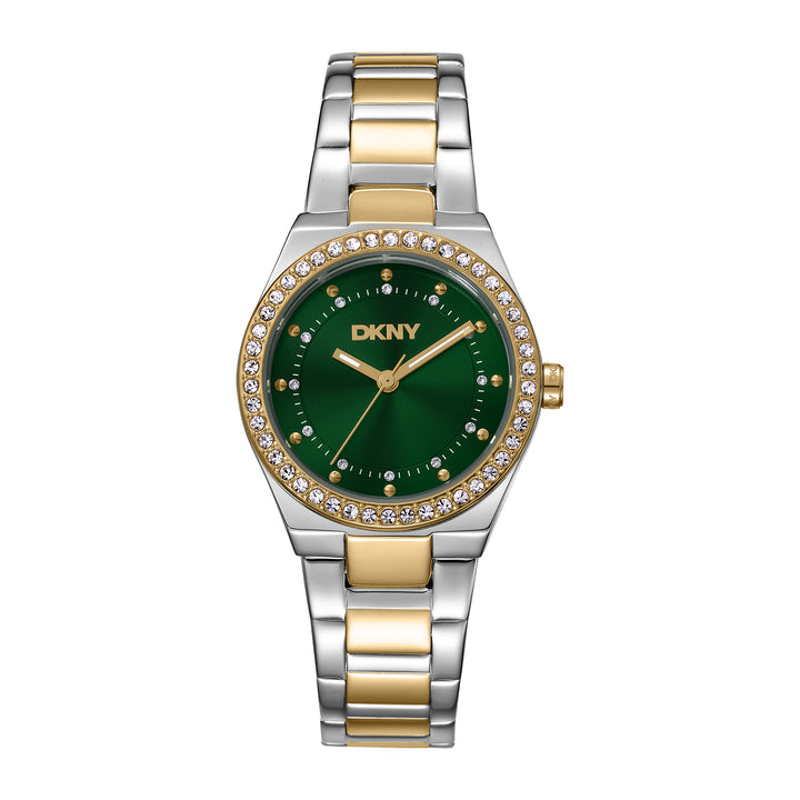 DKNY EVENING Women's Dark Green Dial Stainless Steel Watch