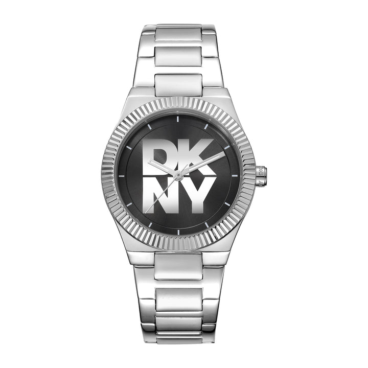 DKNY LOGO Women's Black Dial Stainless Steel Watch
