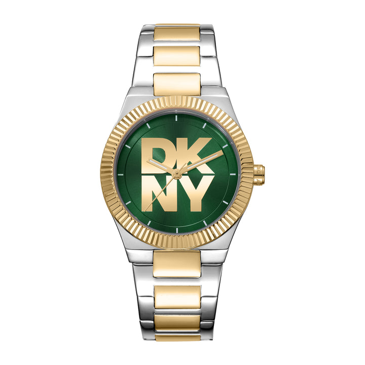 DKNY LOGO Women's Dark Green Dial Stainless Steel Watch