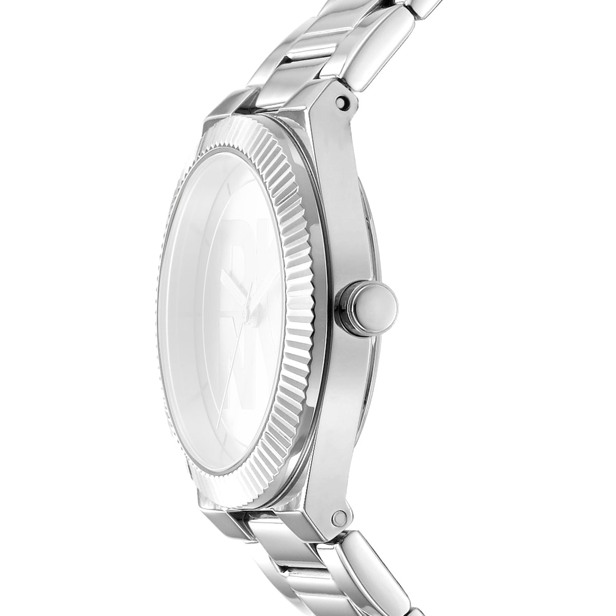 DKNY Logo Women's Silver Dial Stainless Steel Watch - DK1L102M0215