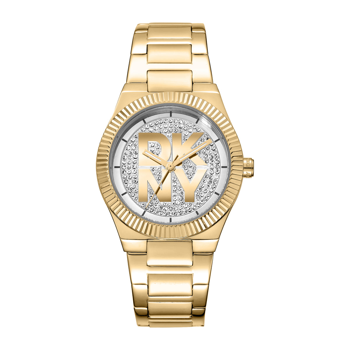 DKNY Logo Women's Silver Dial Stainless Steel Watch