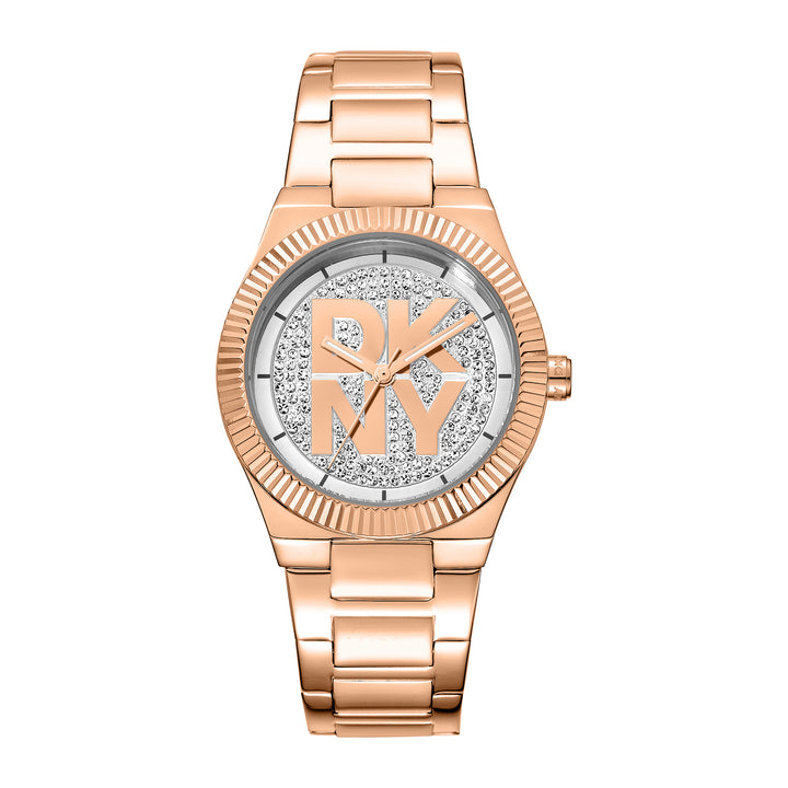 DKNY LOGO Women's Silver Dial Stainless Steel Watch