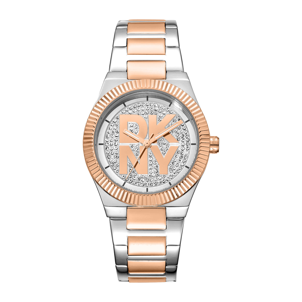DKNY Logo Women's Silver Dial Stainless Steel Watch
