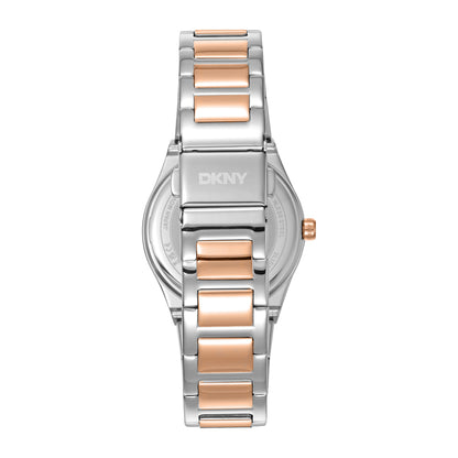 DKNY Logo Women's Silver Dial Stainless Steel Watch