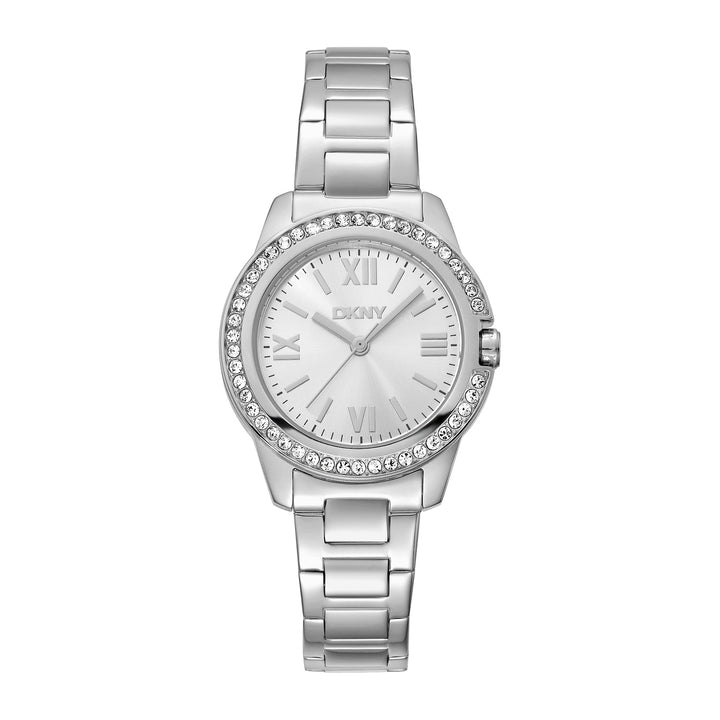 DKNY EVENING Women's Silver Dial Stainless Steel Watch