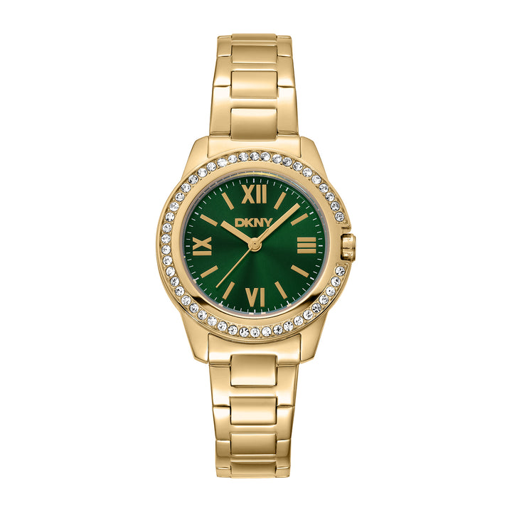 DKNY EVENING Women's Dark Green Dial Stainless Steel Watch