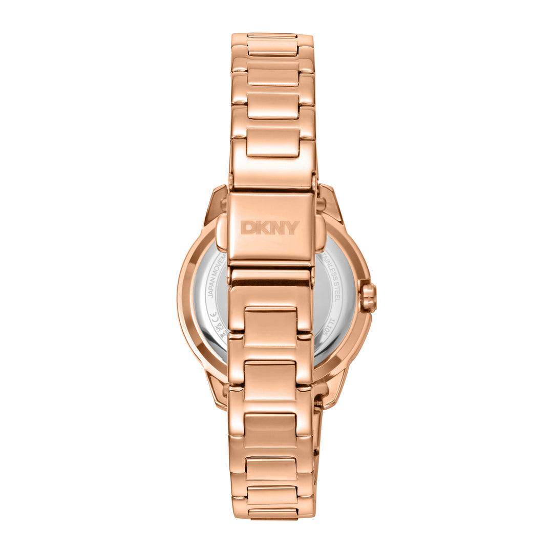 DKNY EVENING Women's Rose Gold Dial Stainless Steel Watch