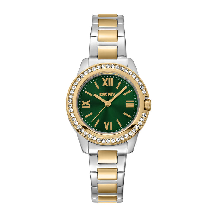 DKNY EVENING Women's Dark Green Dial Stainless Steel Watch