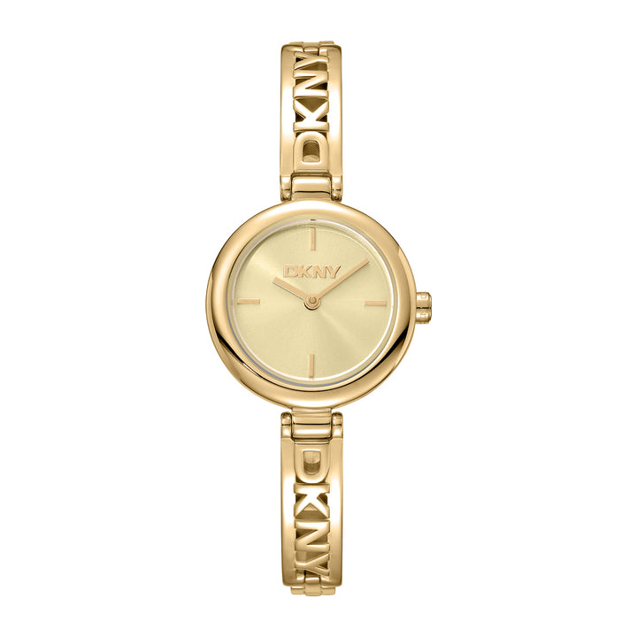 DKNY LOGO Women's Champagne Dial Stainless Steel Watch