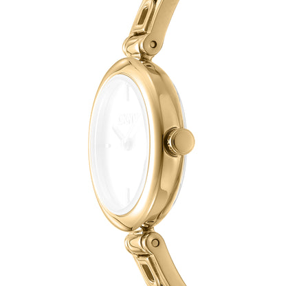 DKNY Logo Women's Champagne Dial Stainless Steel Watch