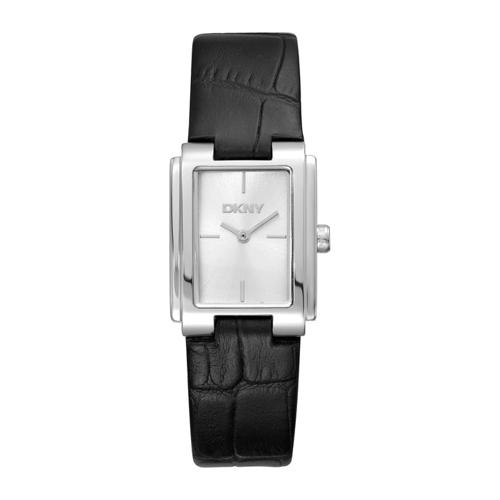 DKNY EVERYDAY Women's Silver Dial Leather Strap Watch
