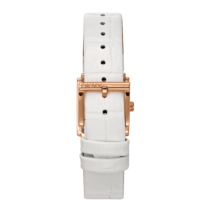DKNY EVERYDAY Women's Silver Dial Leather Strap Watch