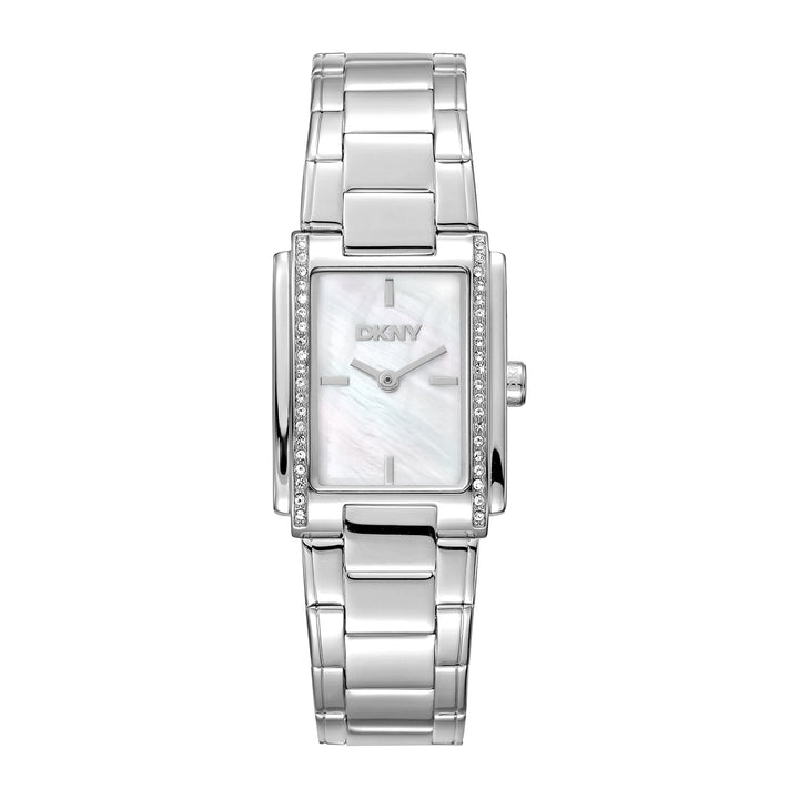 DKNY EVENING Women's White MOP Dial Stainless Steel Watch