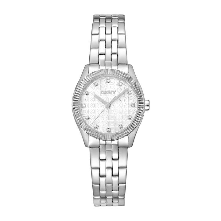 DKNY LOGO Women's Silver Dial Stainless Steel Watch