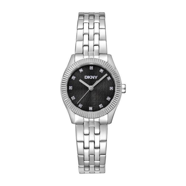 DKNY LOGO Women's Black Dial Stainless Steel Watch