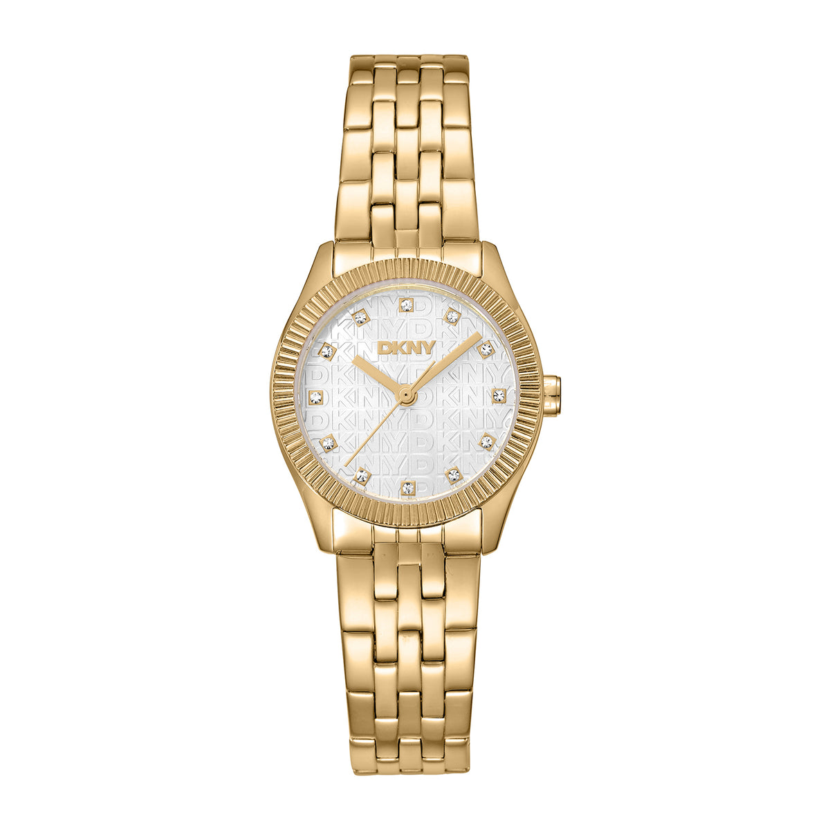 DKNY Logo Women's Silver Dial Stainless Steel Watch