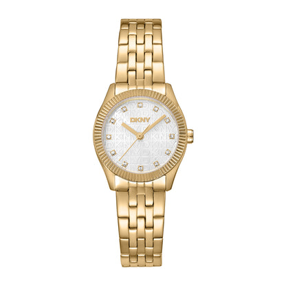 DKNY Logo Women's Silver Dial Stainless Steel Watch