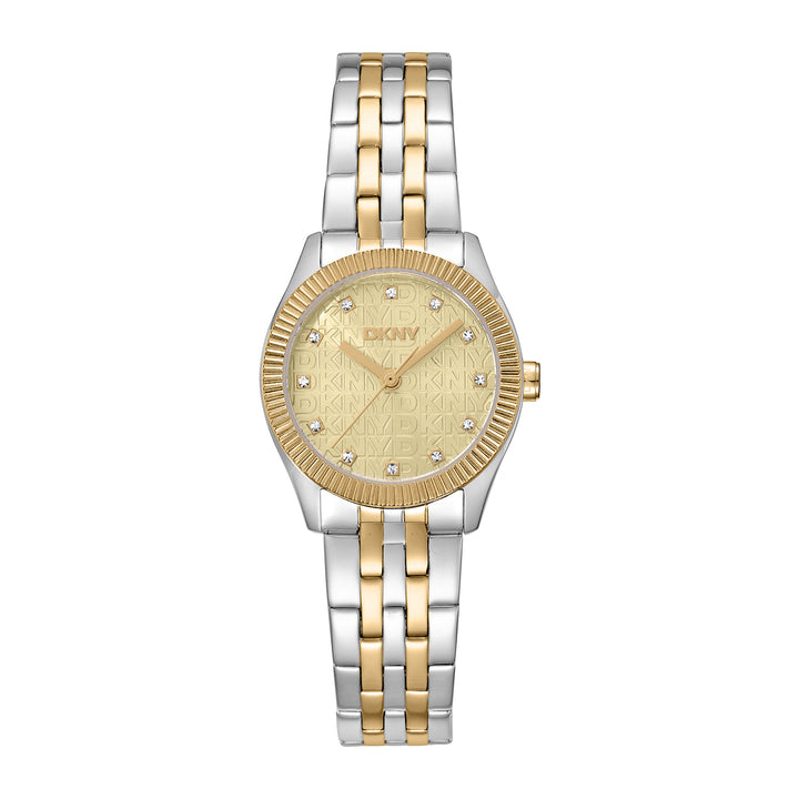 DKNY LOGO Women's Champagne Dial Stainless Steel Watch