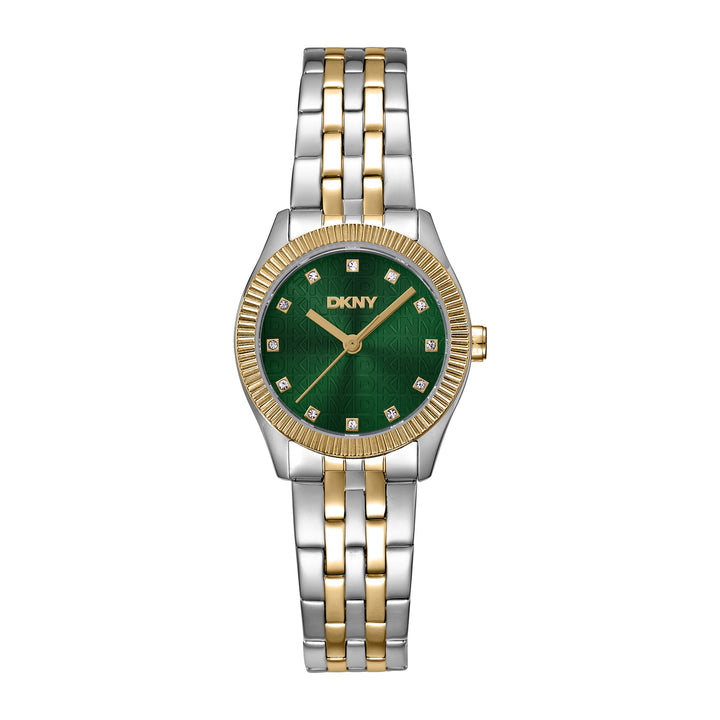 DKNY LOGO Women's Dark Green Dial Stainless Steel Watch