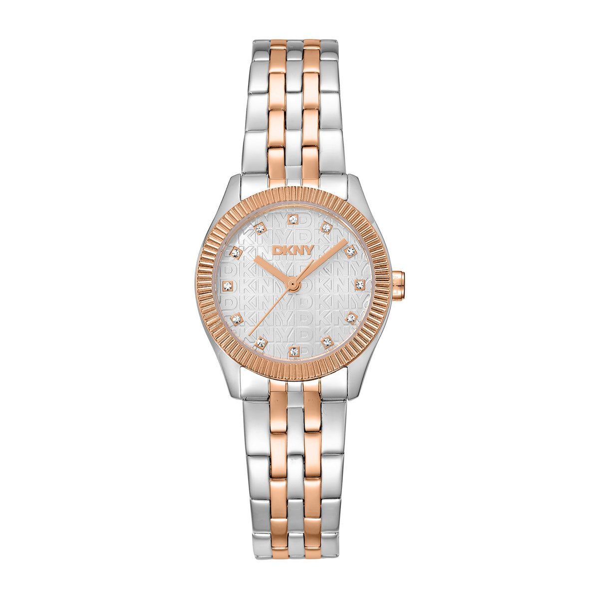 DKNY Logo Women's Silver Dial Stainless Steel Watch