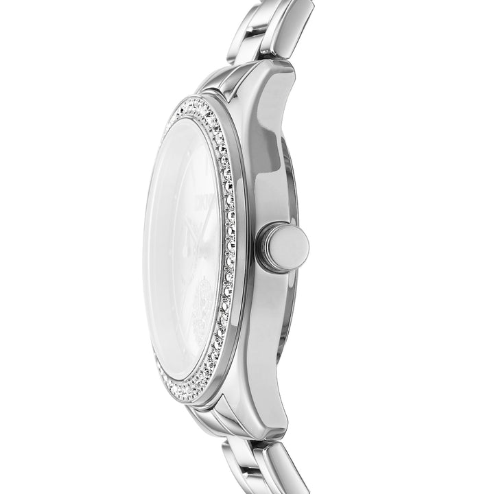 DKNY EVENING Women's White MOP Dial Stainless Steel Watch