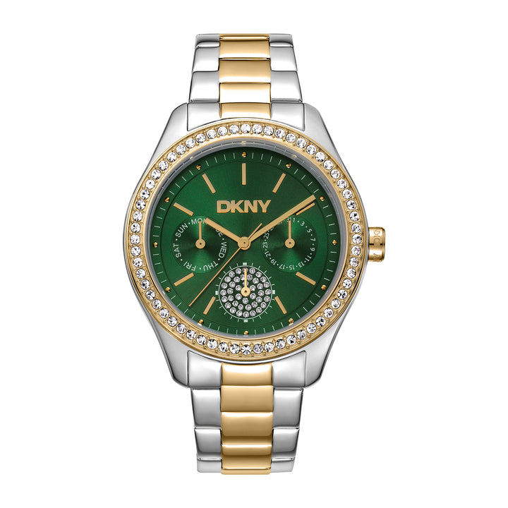 DKNY EVENING Women's Dark Green Dial Stainless Steel Watch