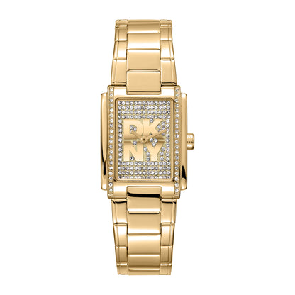 DKNY Logo Women's Silver Dial Stainless Steel Watch