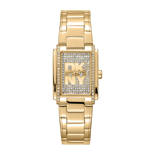 DKNY Logo Women's Silver Dial Stainless Steel Watch