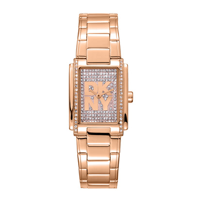 DKNY Logo Women's Silver Dial Stainless Steel Watch
