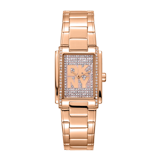 DKNY Logo Women's Silver Dial Stainless Steel Watch
