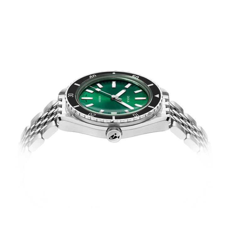 Doxa Men's SUB 200 Sea Emarald Silver Tone Case Green Dial Automatic Watch