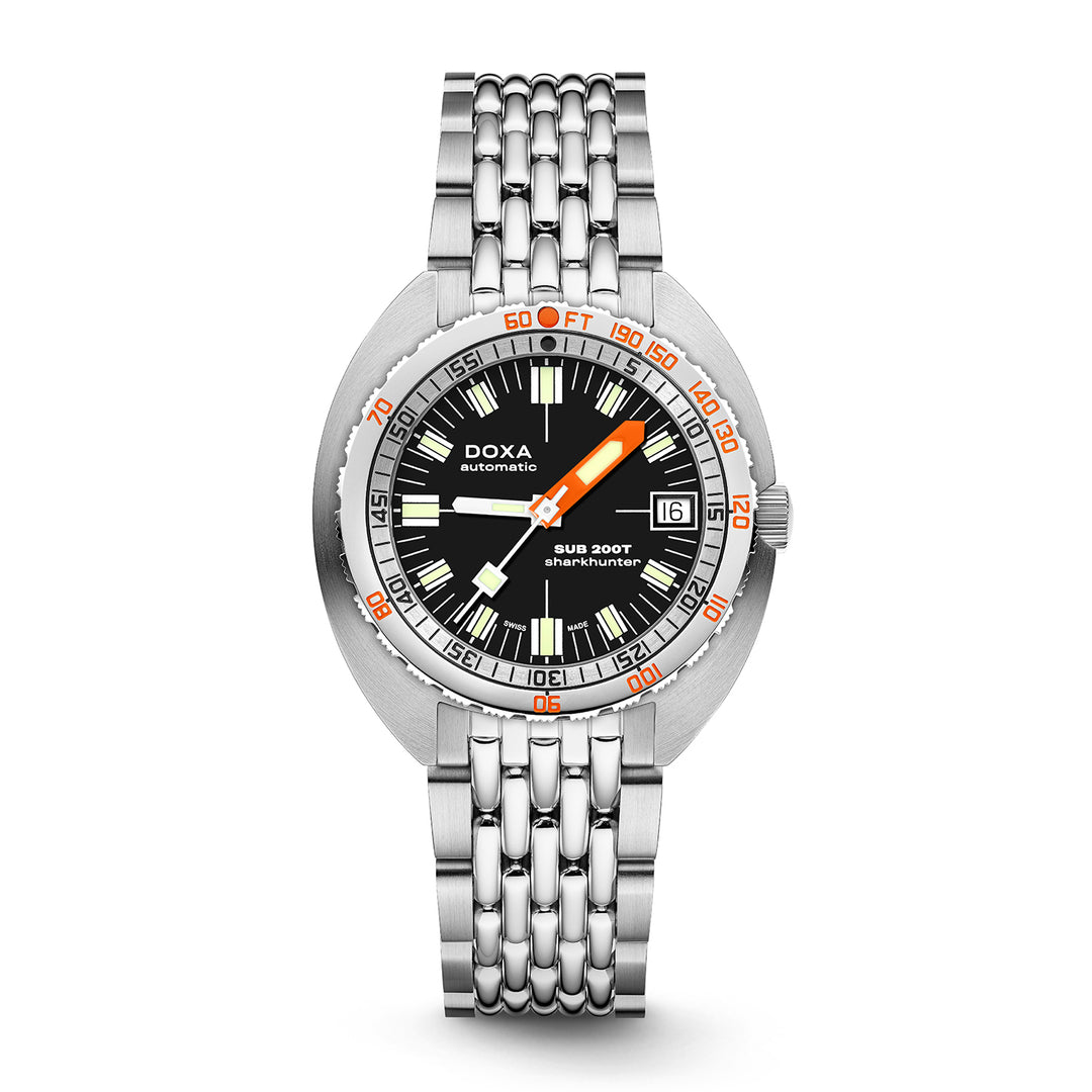 Doxa Men's Silver Tone Case Black Dial Automatic Watch