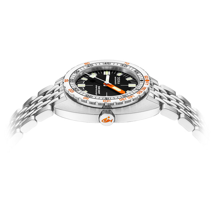 Doxa Men's Silver Tone Case Black Dial Automatic Watch