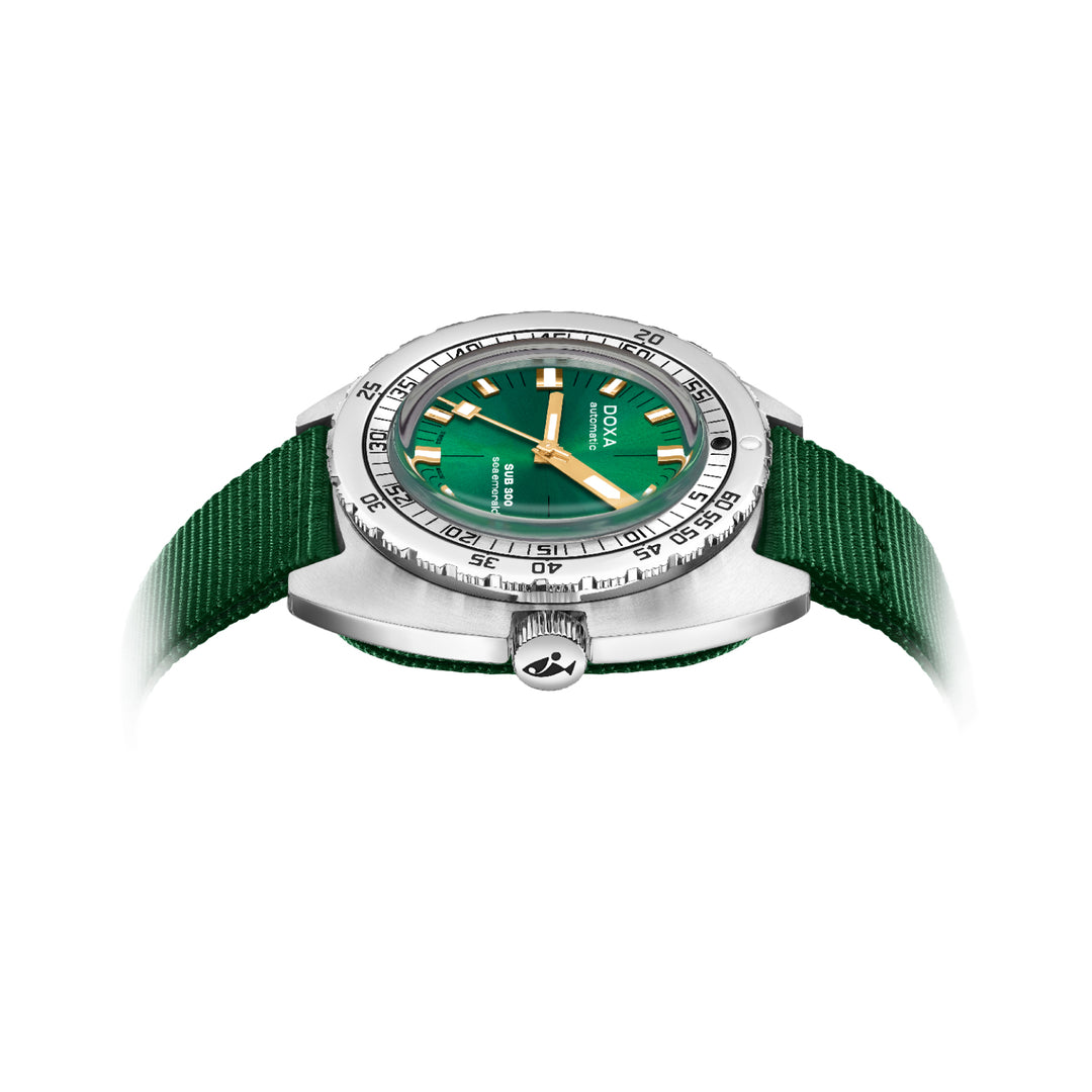 Doxa SUB 300 Sea Emerald Silver Tone Case Green Dial Automatic Watch