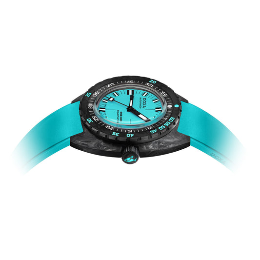 Doxa Sub 300 Carbon Aquamarine Black Tone Case Turquoise Dial Automatic Watch