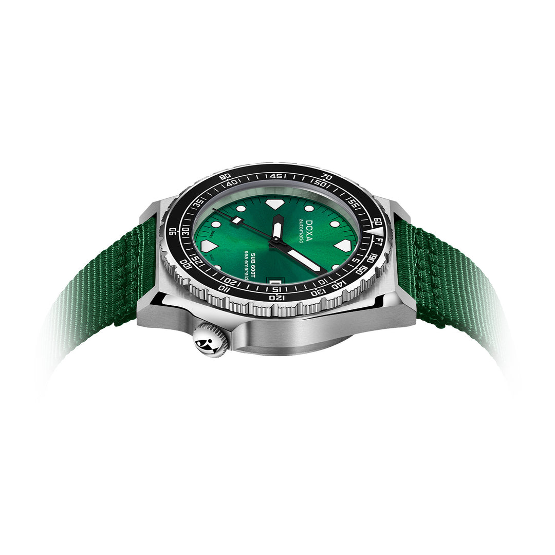 Doxa Men's SUB 600T Sea Emerand Silver Tone Case Green Dial Automatic Watch