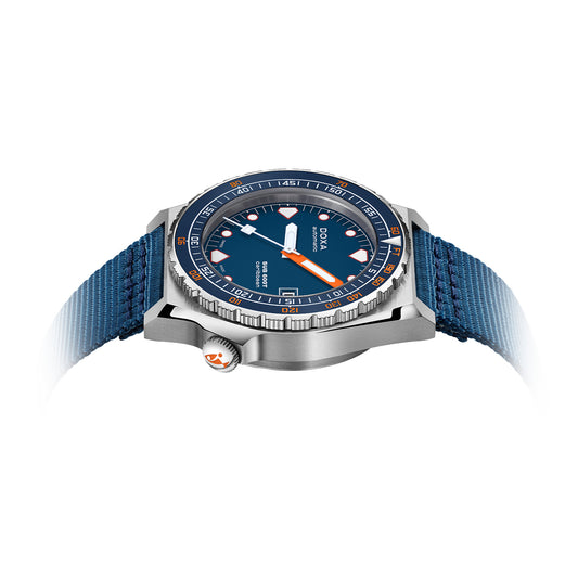 Doxa Men's Sub 600T Caribbean Silver Tone Case Blue Dial Automatic Watch