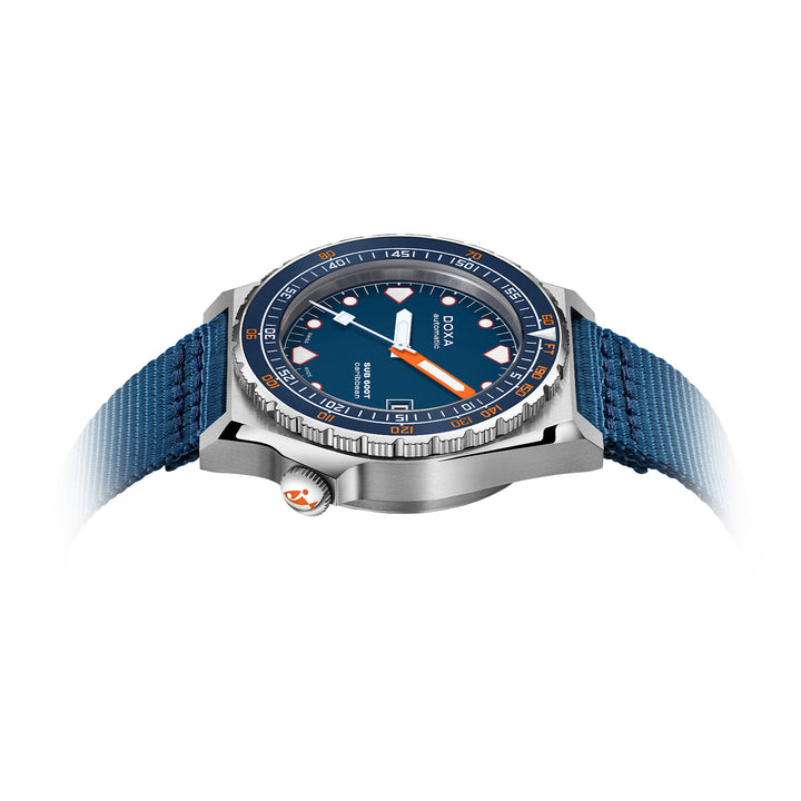 Doxa Men's SUB 600T Caribbean Silver Tone Case Blue Dial Automatic Watch