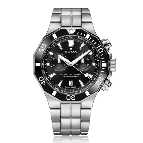 Edox Men's Delfin The Original Chronograph Quartz Watch - 10112-3NM-NIN